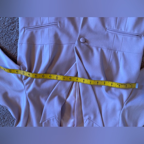 Handmade lace inlay blazer and tulip skirt set perfect for wedding-unfinished - Picture 10 of 13